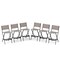 Costway Set of 6 Outdoor Bar Chair Folding Bar Height Stool with Metal Frame Coffee